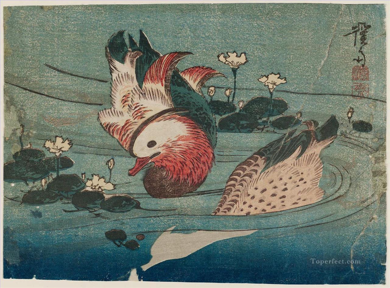 two ducks Keisai Eisen Japanese Oil Paintings